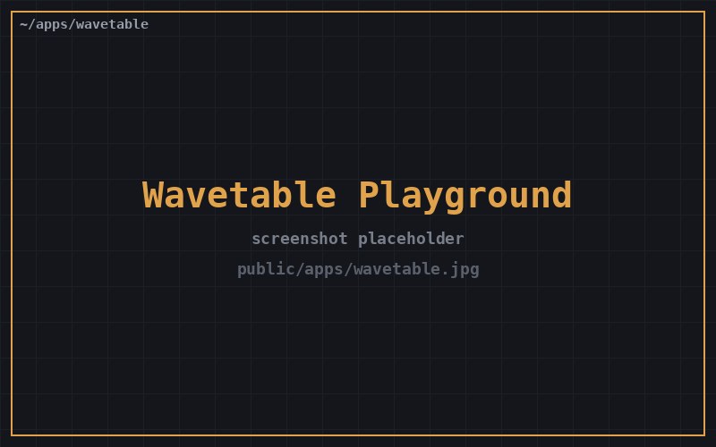 Wavetable Playground — screenshot