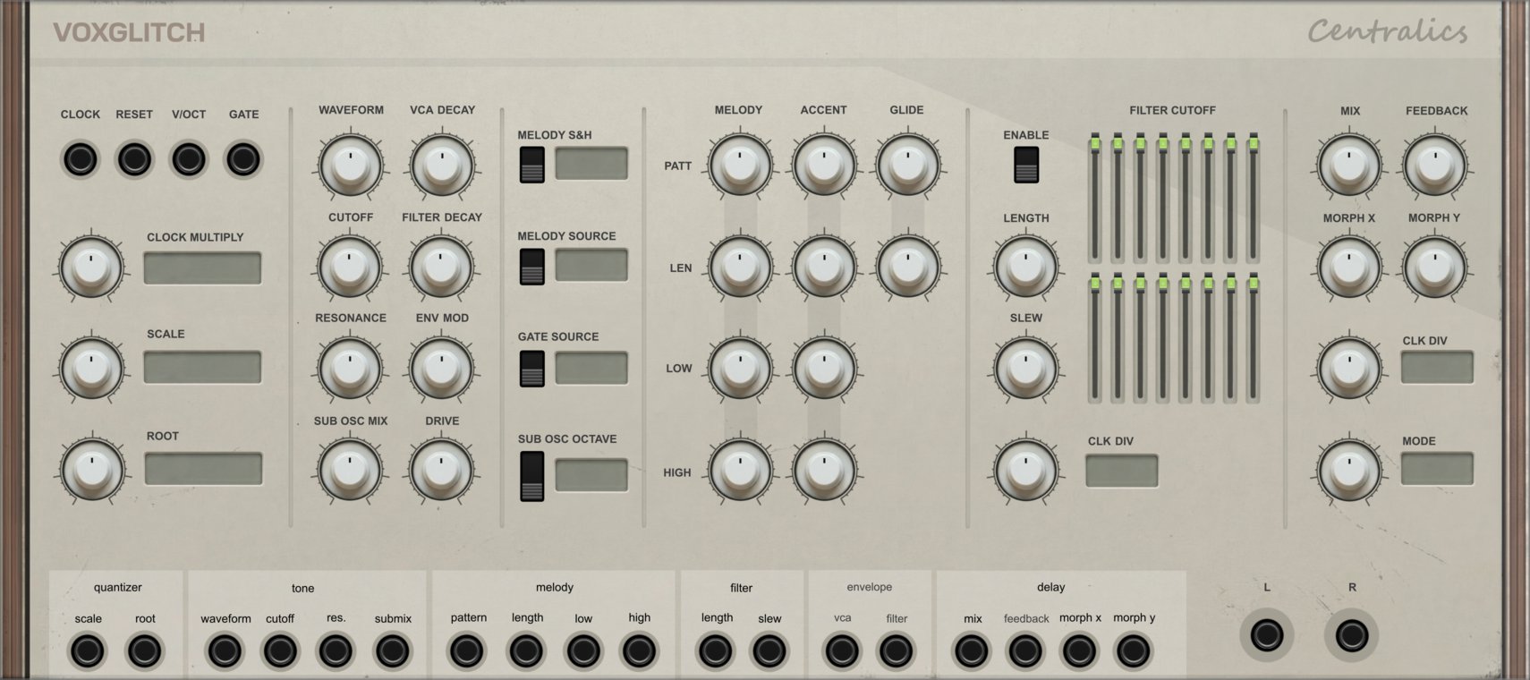 Centralics front panel