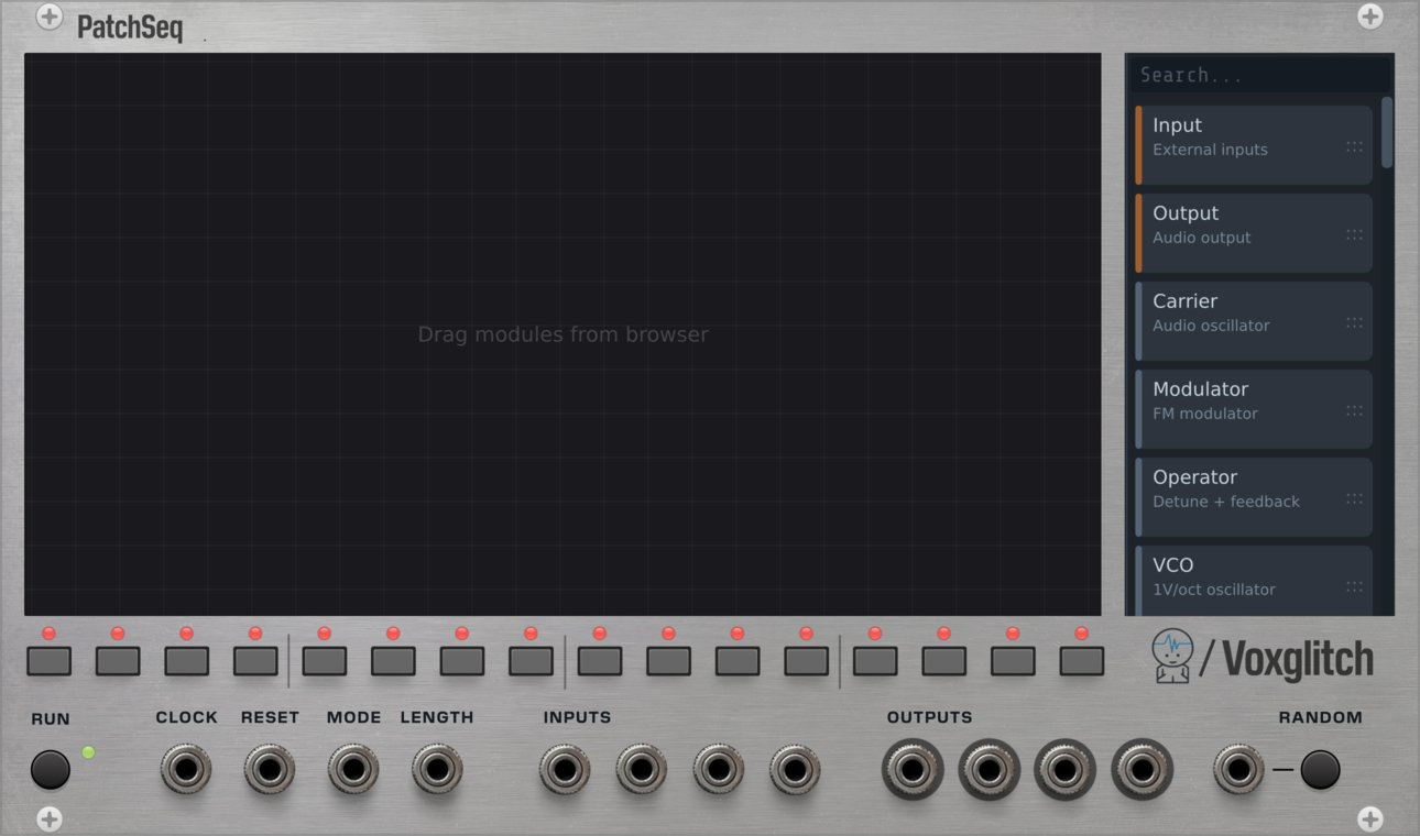 PatchSeq front panel